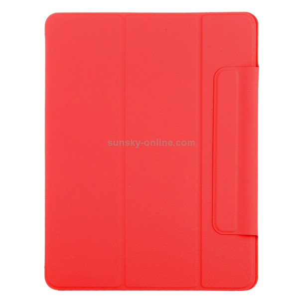 Horizontal Flip Ultra-thin Double-sided Clip Fixed Buckle Magnetic PU Leather Tablet Case With Three-folding Holder & Sleep / Wake-up Function For iPad Pro 12.9 inch (2020)(Red)