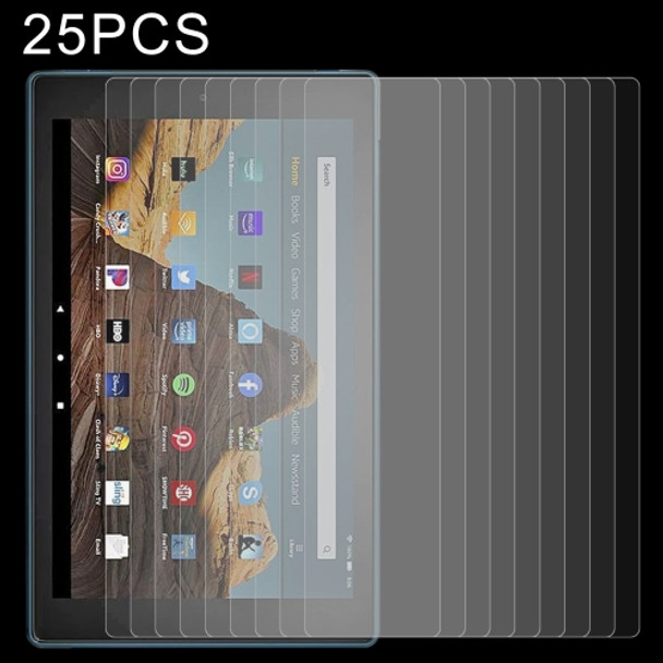 25 PCS 9H 2.5D Explosion-proof Tempered Tablet Glass Film For Amazon Kindle Fire HD 10 2019