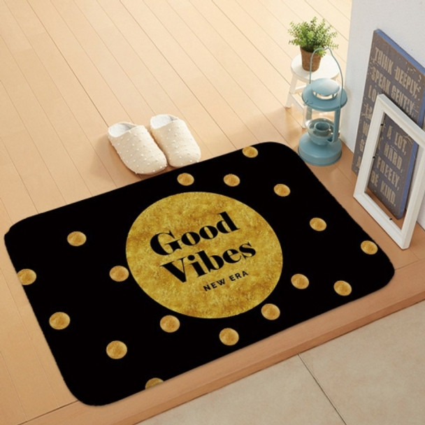 Bathroom Door Absorbent Floor Mat Bedroom Coral Velvet Non-Slip Mat, Size: 60x40cm(Golden)