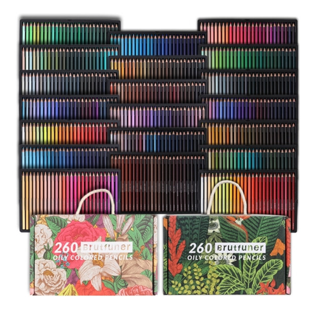 BRUTFUNER 520 Colors Color Lead Set Art Painting Oily Hand-Painted Color Lead(Gift Box Packaging)