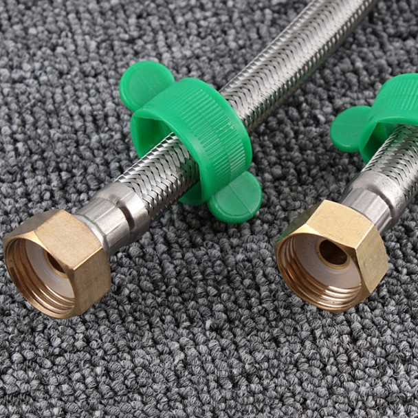 4 PCS 60cm Copper Hat 304 Stainless Steel Metal Knitting Hose Toilet Water Heater Hot And Cold Water High Pressure Pipe 4/8 inch DN15 Connecting Pipe