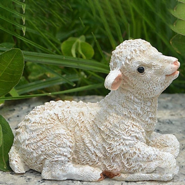 Resin Crafts Lambs Ornaments Simulation Sheep Pendulum Gardening Potted Ornaments