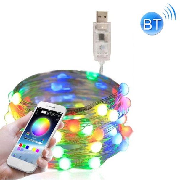 Christmas Decoration USB Copper Wire String Light Bluetooth Mobile APP Control, Length: 10m 100 LEDs