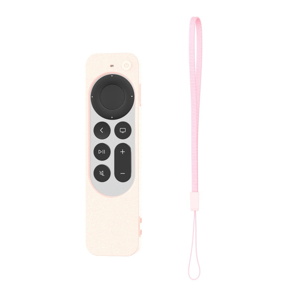 Silicone Protective Case Cover For Apple TV 4K 4th Siri Remote Controller(Light Pink)