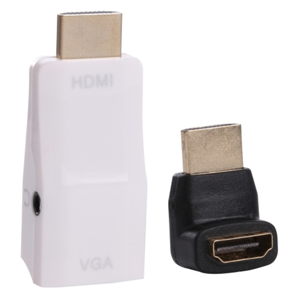 Full HD 1080P HDMI to VGA + Audio Converter Adapter for Laptop / STB / DVD / HDTV (With HDMI Female to Male Adapter)