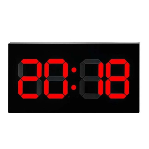 Creative Wall Clock Alarm Clock Simple Remote Control Perpetual Calendar Electronic Clock US Plug, Style:Single-sided Remote Control(Red Font)