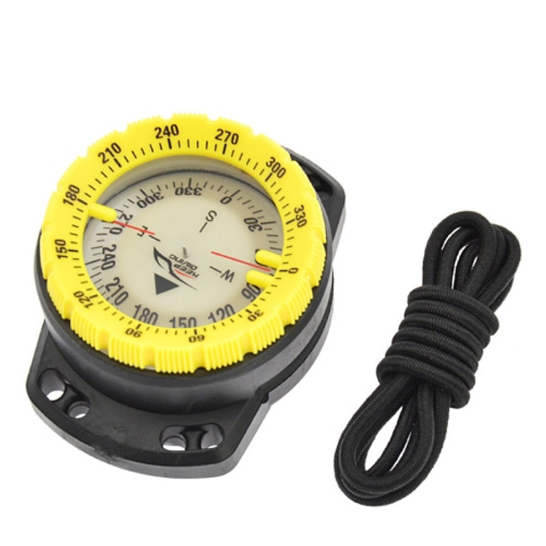 KEEP DIVING CP-992 Strong Magnetic Elastic Rope Luminous Diving Compass(Yellow)