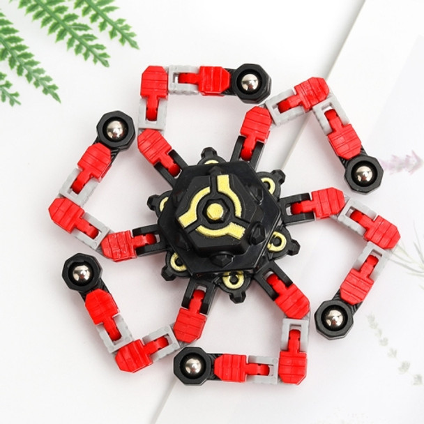 4 PCS Deformation Robot Fingertip Mechanical Top Toy For Children Red (Colorful  Box)