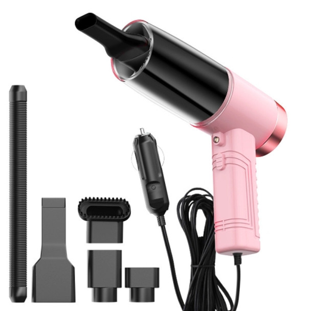 3 in 1 Car Dry and Wet Vacuum Cleaner with Aromatherapy + LED Lighting Function(Pink)