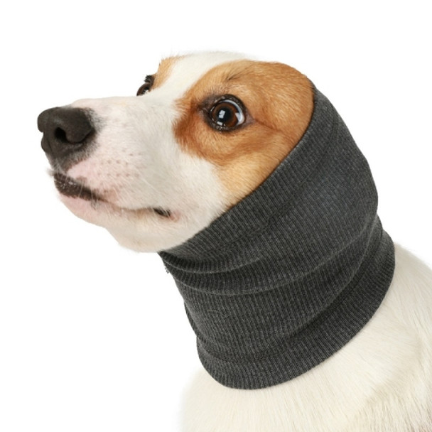Dog Comforting Headgear Pet Scare Prevention Headscarf, Specification: L(Grey)