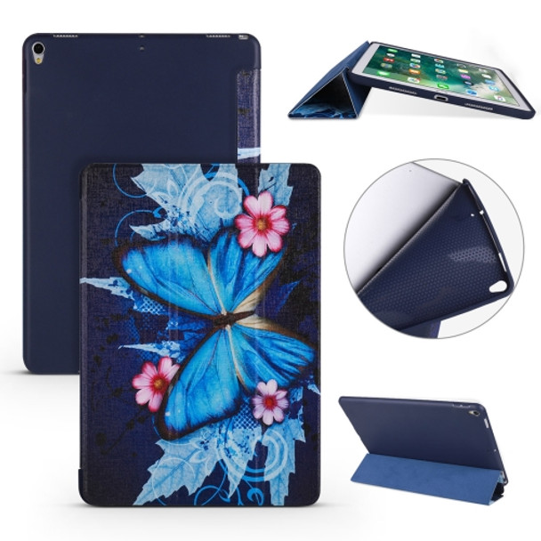 Butterflies  Pattern Horizontal Flip PU Leather Case for iPad Air 2019 / Pro 10.5 inch, with Three-folding Holder & Honeycomb TPU Cover