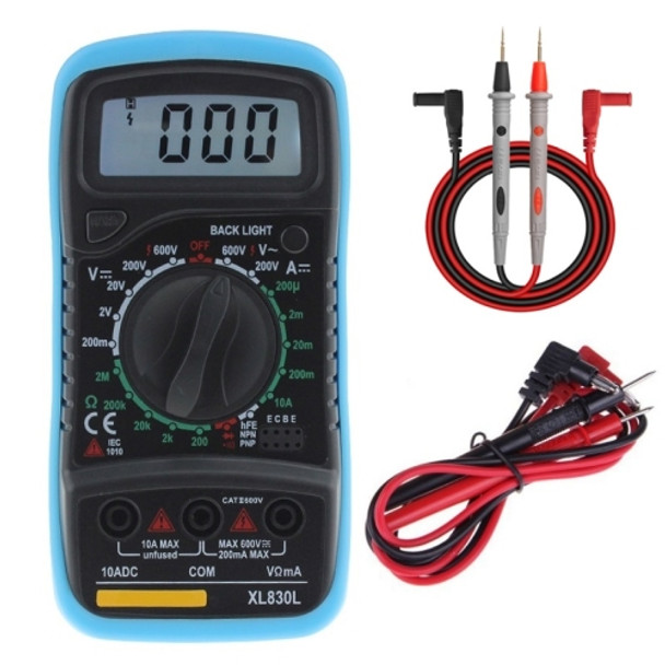 ANENG XL830L Multi-Function Digital Display High-Precision Digital Multimeter, Specification: Standard+10A Extra Tip Pen(Blue)