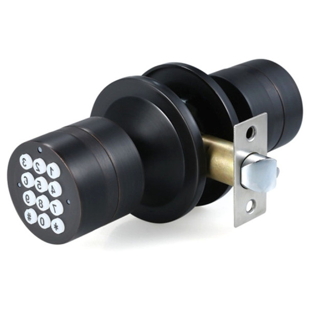 Spherical Electronic Code Door Lock Replaceable Ball Lock, Color:Black