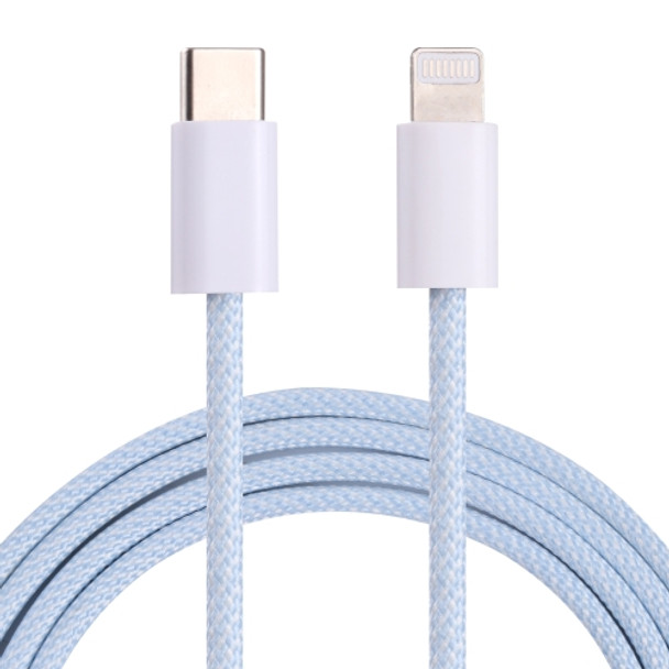 20W PD USB-C / Type-C to 8 Pin Data Cable, Cable Length: 1m(Blue)