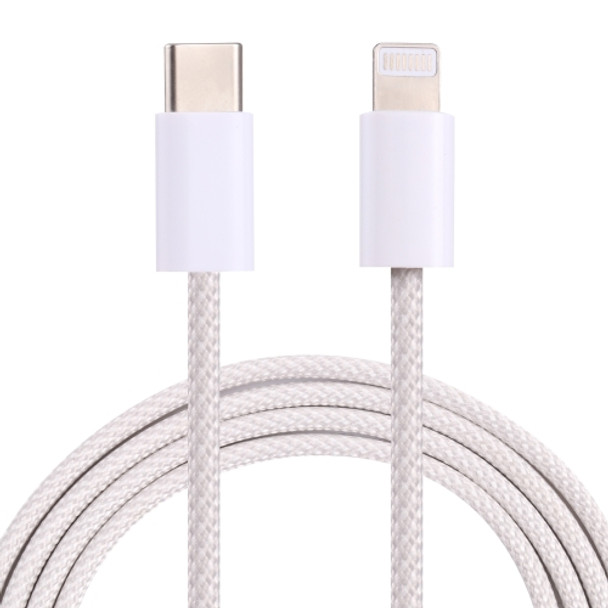 20W PD USB-C / Type-C to 8 Pin Data Cable, Cable Length: 1m(White)