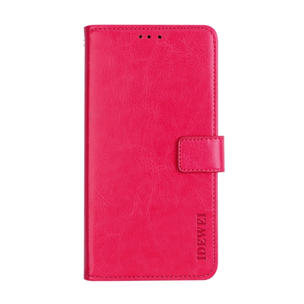 For ZTE nubia Red Magic 6s Pro idewei Crazy Horse Texture Leather Phone Case(Rose Red)