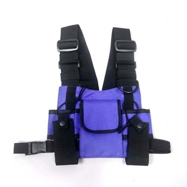 Hip-Hop Functional Chest Bag Vest Trendy Backpack(Purple)