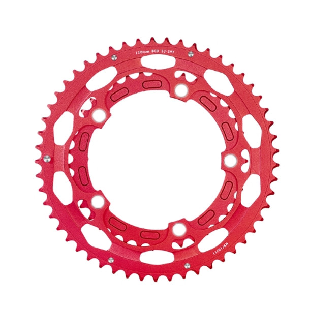 WEST BIKING YP0719274 53-39T Road Bike Crank Racing Double Disc(Red)