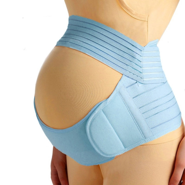 Prenatal Belly Support Three-Piece Breathable Belly Support Belt For Pregnant Women Before Childbirth, Size: XXL(Blue)