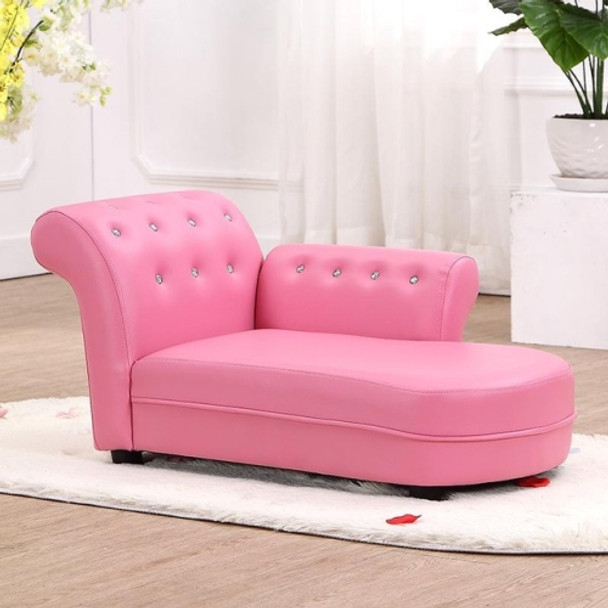 Fashion Kindergarten Leather Art Child Seat Children Sofa Chair Sponge Recliner(Deep pink)