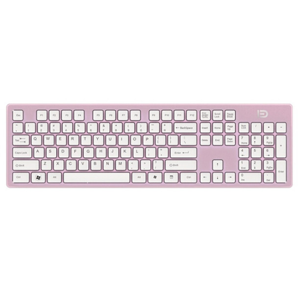 FOETOR K3 Wireless Keyboard (Pink + White)