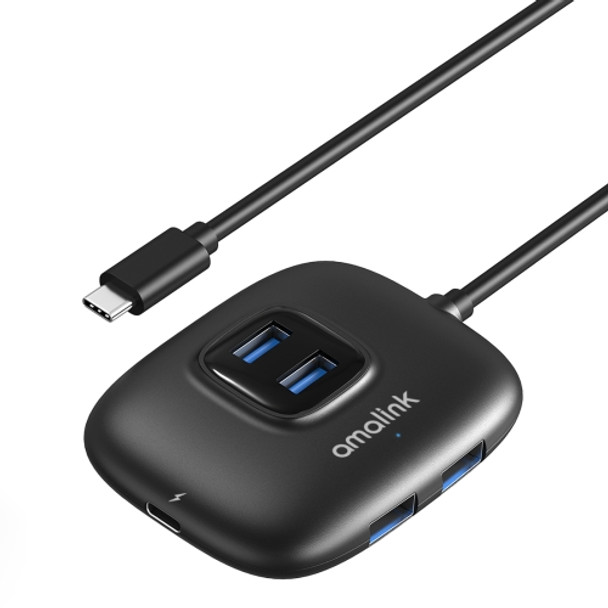 amalink UC310 Type-C / USB-C to 4 Ports USB Multi-function HUB(Black)