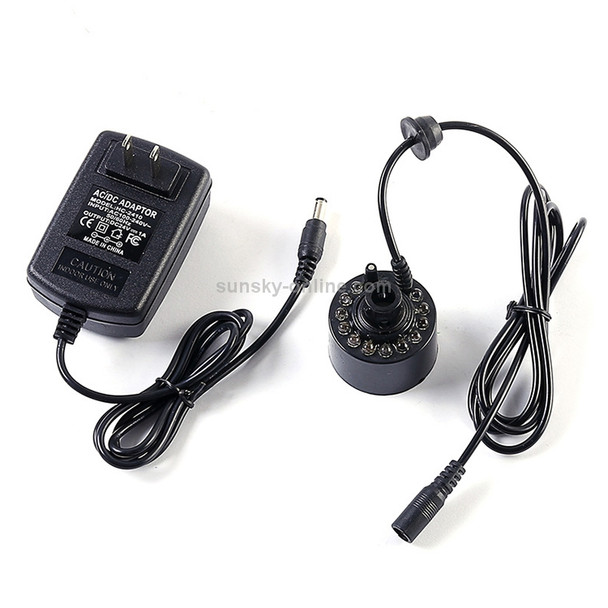 Fountain Fish Tank Ultrasonic Portable Atomizer, US Plug, Type:Electronic 12 Lamp Plastic