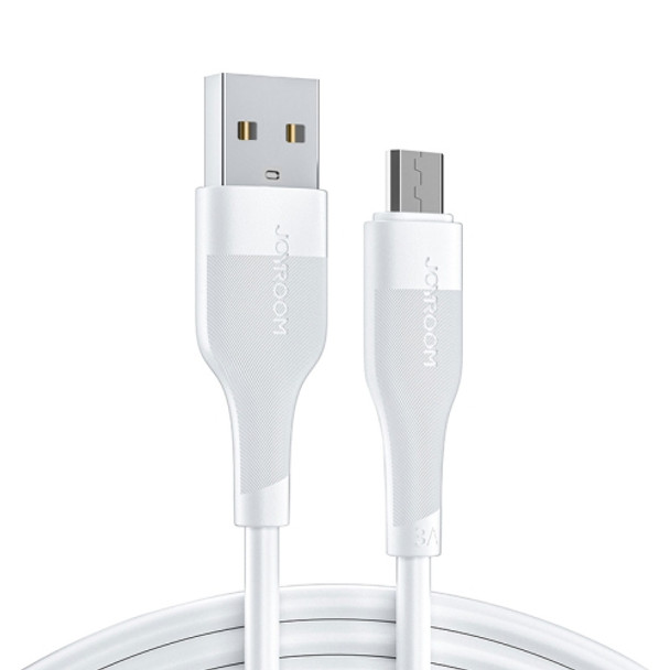 JOYROOM S-1030M12 3A USB to Micro USB Fast Charging Data Cable, Cable Length: 1m(White)