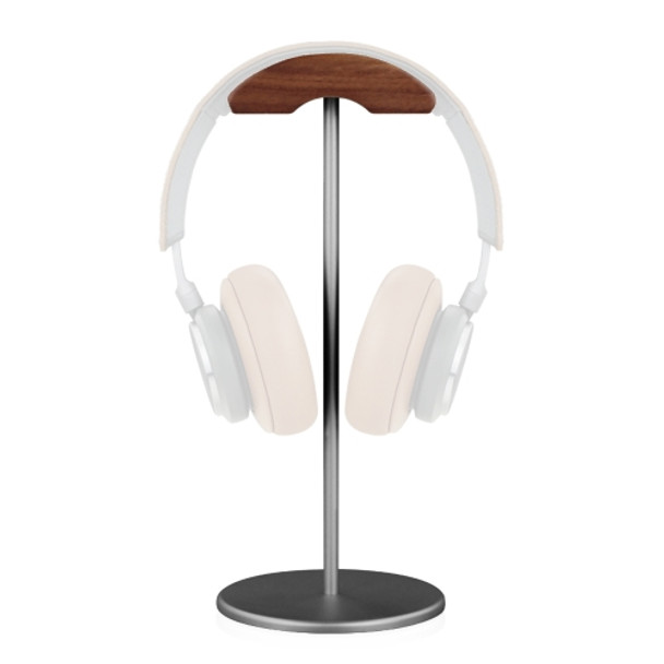 020 Walnut Aluminum Alloy Display Holder for Headset(Gray)