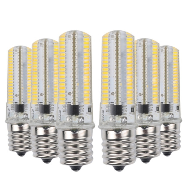 YWXLight 6PCS E17 7W AC 220-240V 152LEDs SMD 3014 Energy-saving LED Silicone Lamp (Warm White)