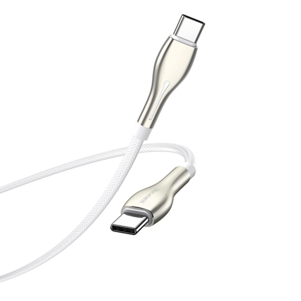 Borofone BU29 1.2m PD 60W Type-C to Type-C Exquisite Charging Data Cable(White)