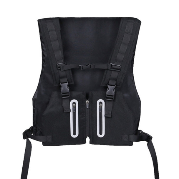 Outdoor Luminous Cycling Sports Vest Bag, Size: Free Size(Black)
