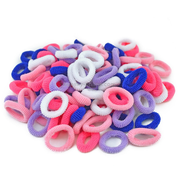 100 PCS Colorful Child Cute Rubber Hair Band(Multicolour)
