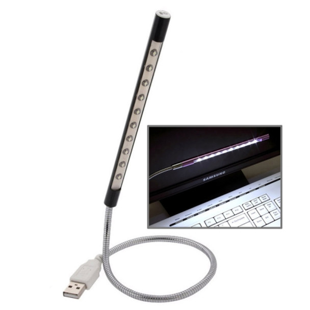 Portable Ultra Bright, 10-LED USB LED Light(Black)