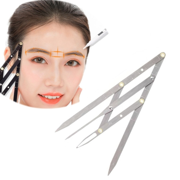 Eyebrow Ruler Three-point Positioning Balance Eyebrow Card(Silver)