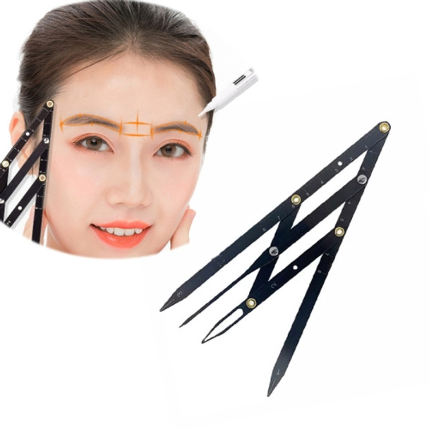 Eyebrow Ruler Three-point Positioning Balance Eyebrow Card(Black)