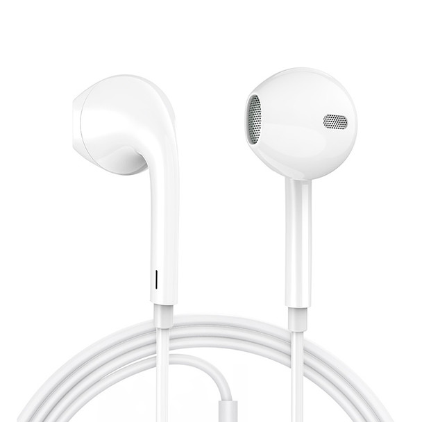 AIN MK-S02 3.5mm Plug Semi-in-ear Wired Wire-control Earphone with Microphone, Supports HD Call, Cable Length: 1.25m