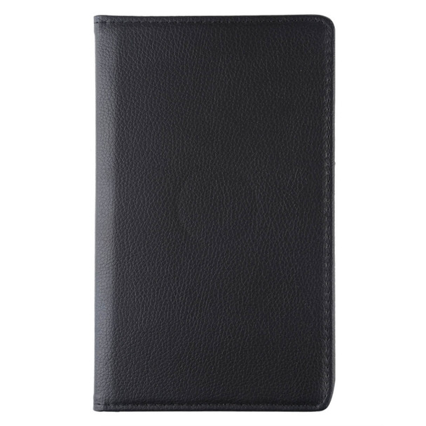 Litchi Texture Rotating ClassicBusiness Horizontal Flip Leather Case for Galaxy Tab A 8.0 T290 / T295 (2019), with Holder (Black)