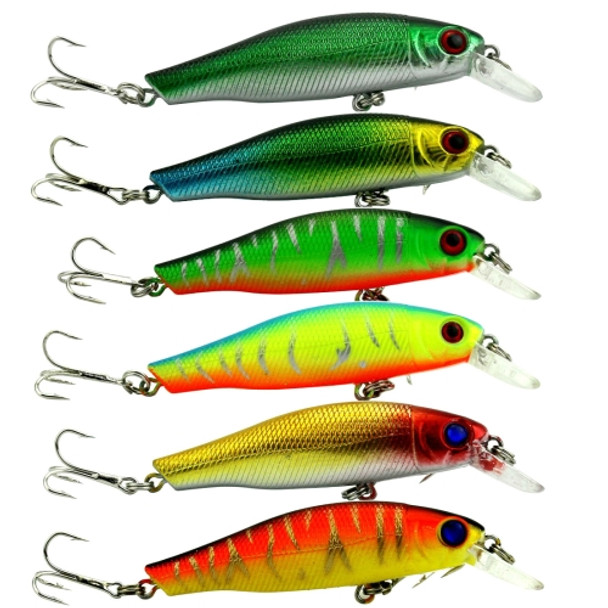 HENGJIA 6 PCS 8.5cm 8.9g Minnow Plastic Hard Baits Fishing Lures Set Fishing Tackle Baits