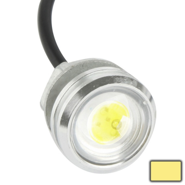 3W Waterproof Eagle Eye Light Warm White LED Light for Vehicles, Cable Length: 60cm(Silver)