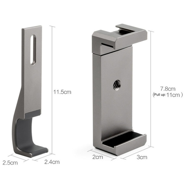 Multifunction Aluminum Alloy Smartphone Fixing Clamp Expansion Holder Bracket for DJI OSMO Pocket