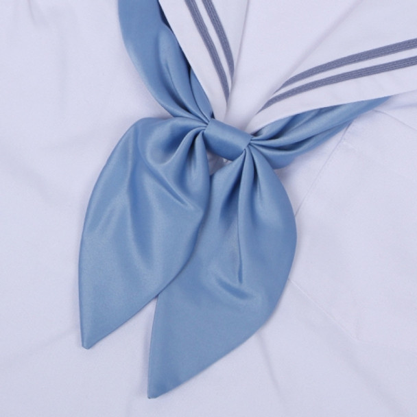 Aqua Blue Women Polyester Silk Goldfish Knot Professional Bow Tie