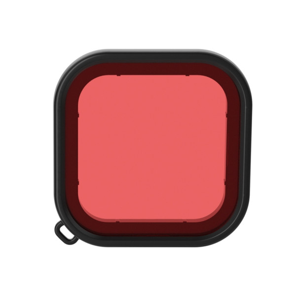 PULUZ Square Housing Diving Color Lens Filter for GoPro HERO8 Black(Red)