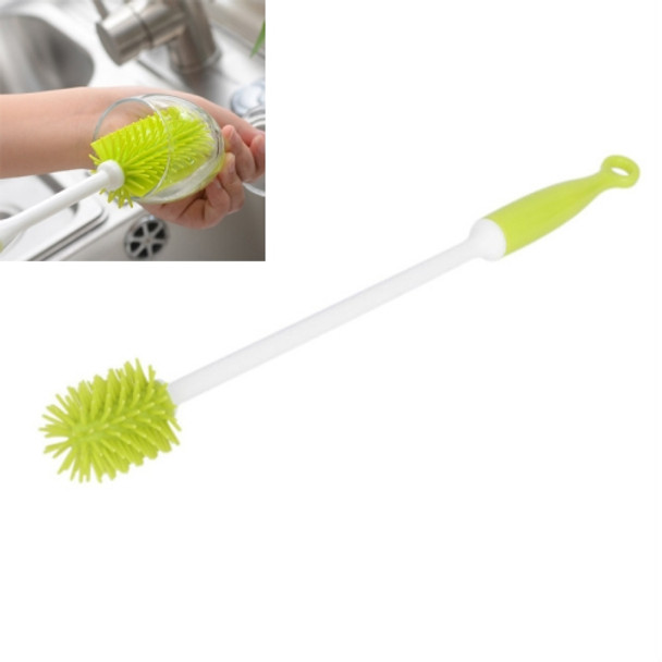 Bottle Cleaning Brush Long Handle Narrow Neck Bottle Brush( Yellow Green)