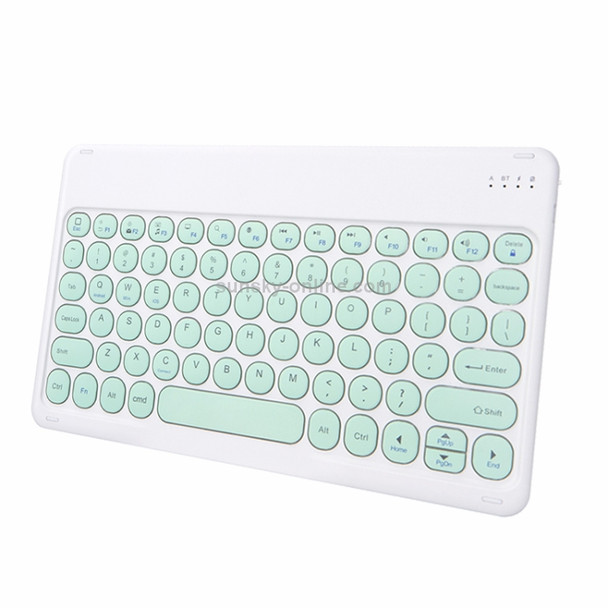 X3 10 inch Universal Tablet Round Keycap Wireless Bluetooth Keyboard (Green)
