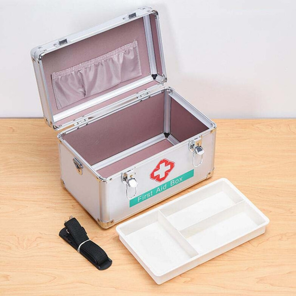 Emergency Aluminum Medicine Cabinet for Household Aluminum Alloy Medicine Box Enterprise, Size:12 inch Mdeium(Silver)