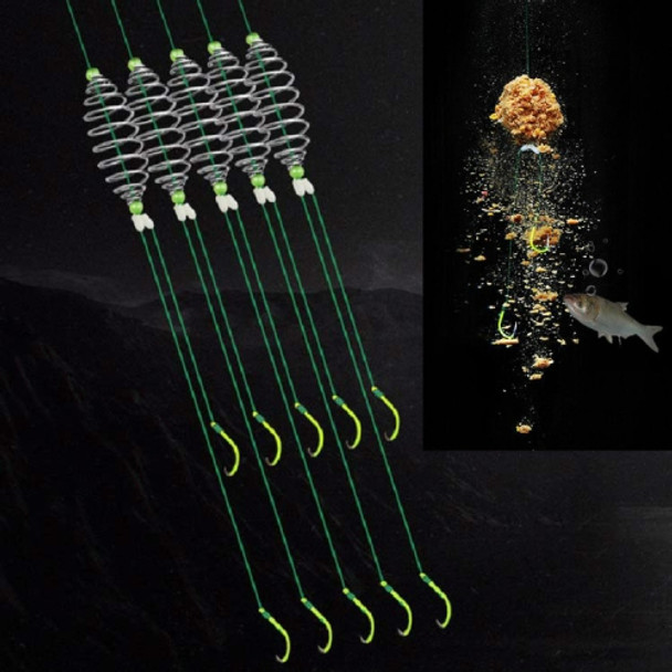 15 PCS / 3 Sets Stranded Double Hook Anti-winding Silver Carp Fishing Group Spring Fishing Hook, Specification:13(Fluorescent Hook)