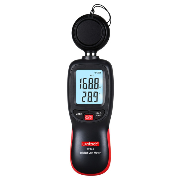 Wintact WT81 Digital Light Lux Meter for Factory / School / House Various Occasion, Range: 0-200,000 Lux (Black)