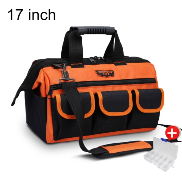 WINHUNT Multi-function Oxford Cloth Wear-resisting Hardware Maintenance Tools Handbag Shoulder Bag Convenient Tool Bag with Zipper Bag, Size : 17 inch