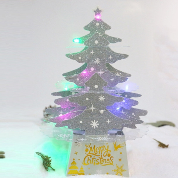 2 PCS Christmas Decorations Mini Desktop Christmas Tree Ornaments, Specification: Silver Color Lamp